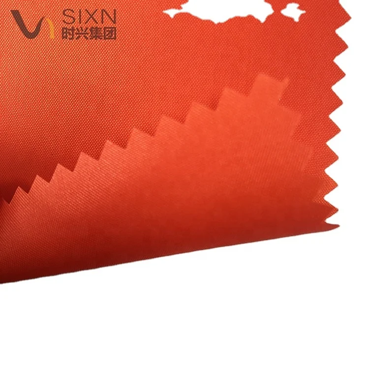 Factory Polyester 190T Taffeta Ready To Ship Waterproof PU Coated 450mm Burnt Orange Bag Fabric