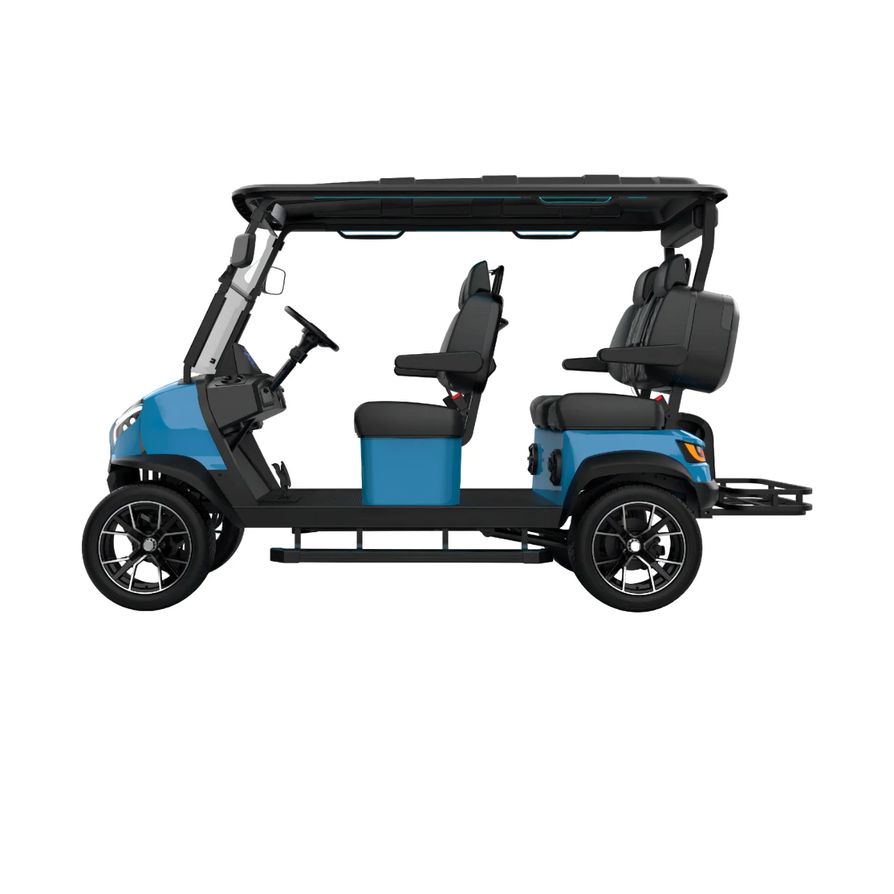 4 Seat G-X1  Blue Electric leisure Vehicle with Lithium battery 72v speed 56km/h