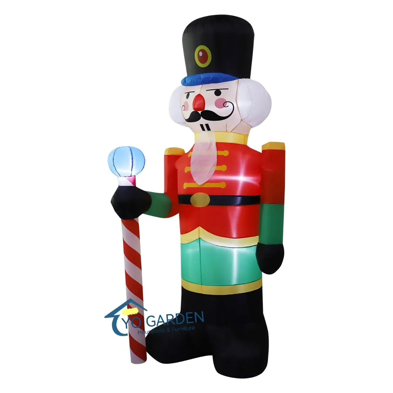 Hot Selling 8ft Christmas Inflatable Nutcracker Soldier Holiday Decoration With LED Light At Home Yard