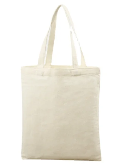 Reusable large capacity shoulder shopping bag 100% Natural cotton Canvas tote bag of great quality