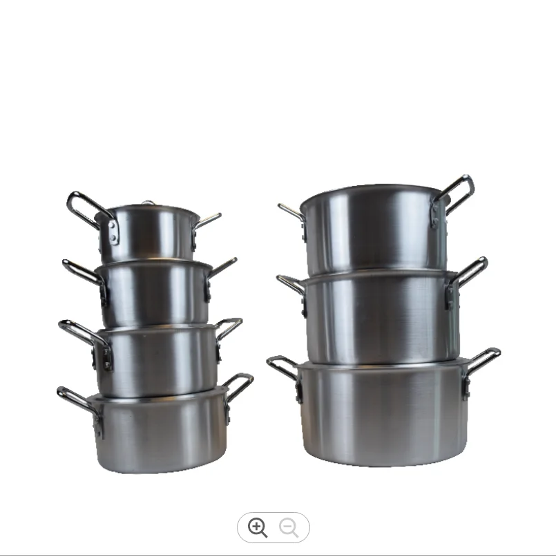 7pcs/set Thick Aluminum Cauldron pot set multi-purpose sanding cooking pot