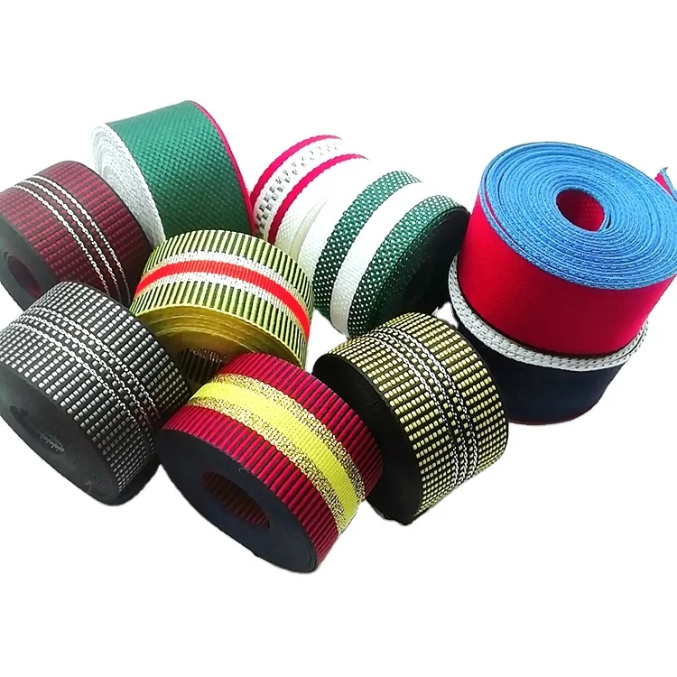 High Tenacity And Non-Dusty Polyester Herringbone Ribbon Webbing Woven Tape Wording