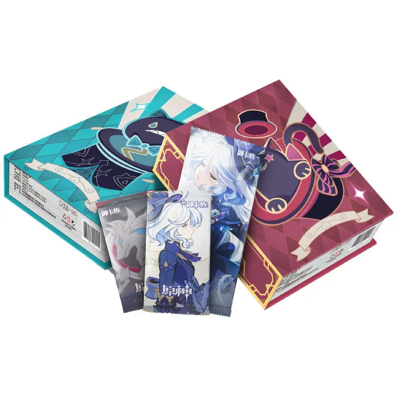 Оптовая Продажа с фабрики google 48 коробок аниме Genshin Impact TCG play Cards сексуальная девушка подарок богиня истории игральные карты