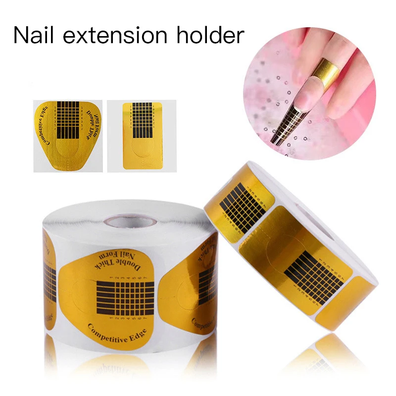 Nail extension paper holder phototherapy glue nail oil glue crystal nail horseshoe shaped finger holder