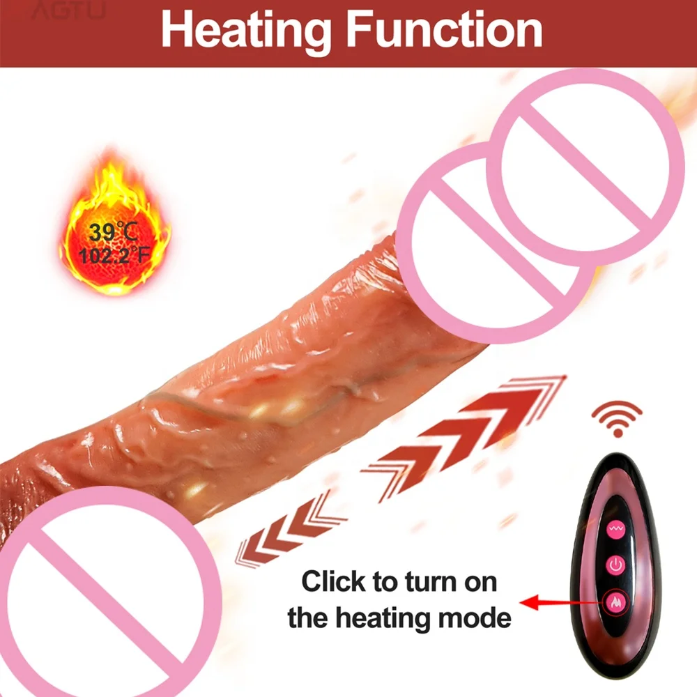 Factory Wholesale Thrusting Liquid Silicone Dildo Vibrators Sex Toys for Female Masturbation Telescopic Vibrator Adult Toys