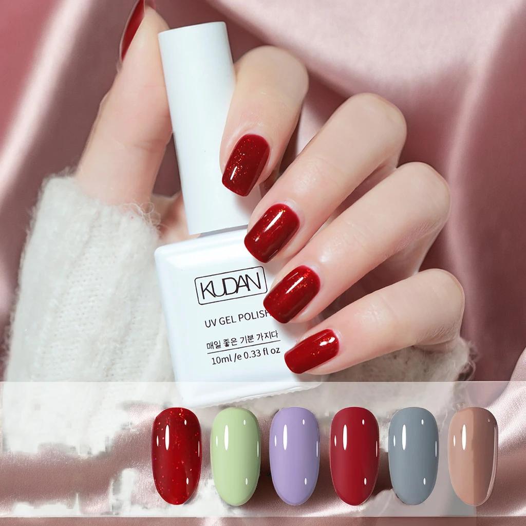 Kudan Wholesale Custom Logo Odorless Resin Very Good Non Toxic Nail Gel Polish For Nail Salon