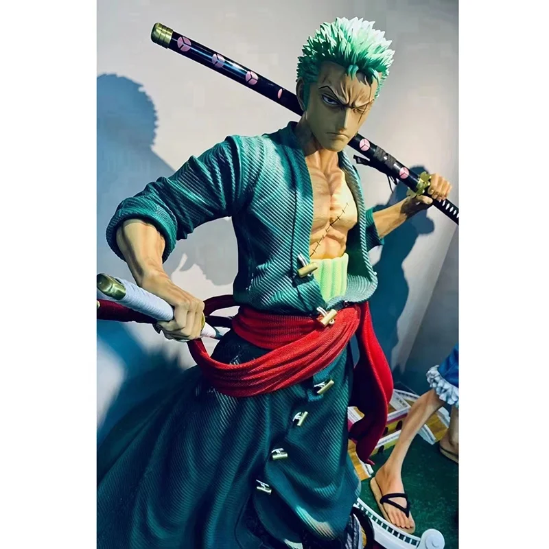 Home Decoration Hot Selling Japanese Anime One Piece Roronoa Zoro Luffy Anime Action Figure Resin Toys Statue