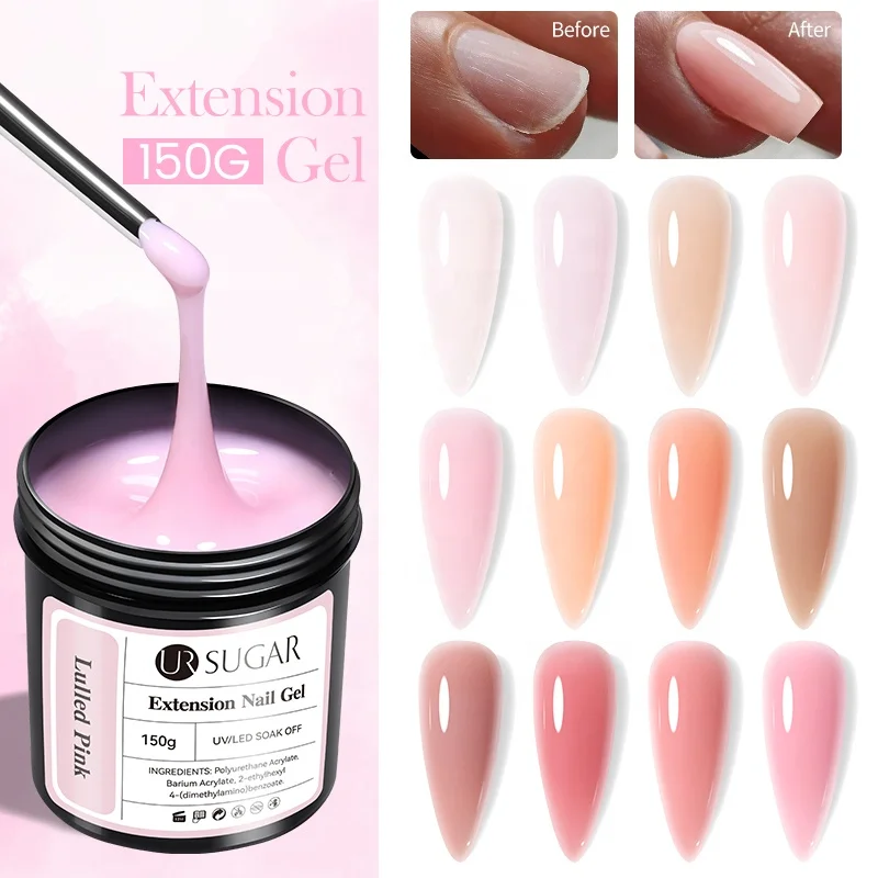 UR SUGAR 150g Hard Gel Nail Builder Extension Gel White Pink Clear Professional Uv Nail Construction Gel Builder