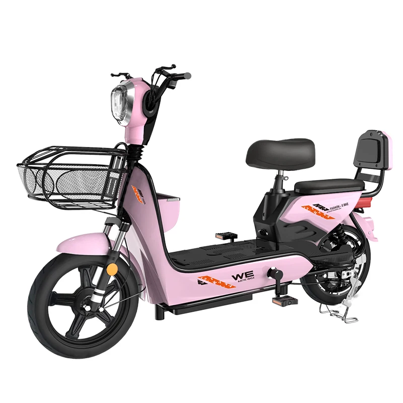 2021Popular New Design electric bike 48V 12ah/20ah battery with basket Brushless electric bicycles
