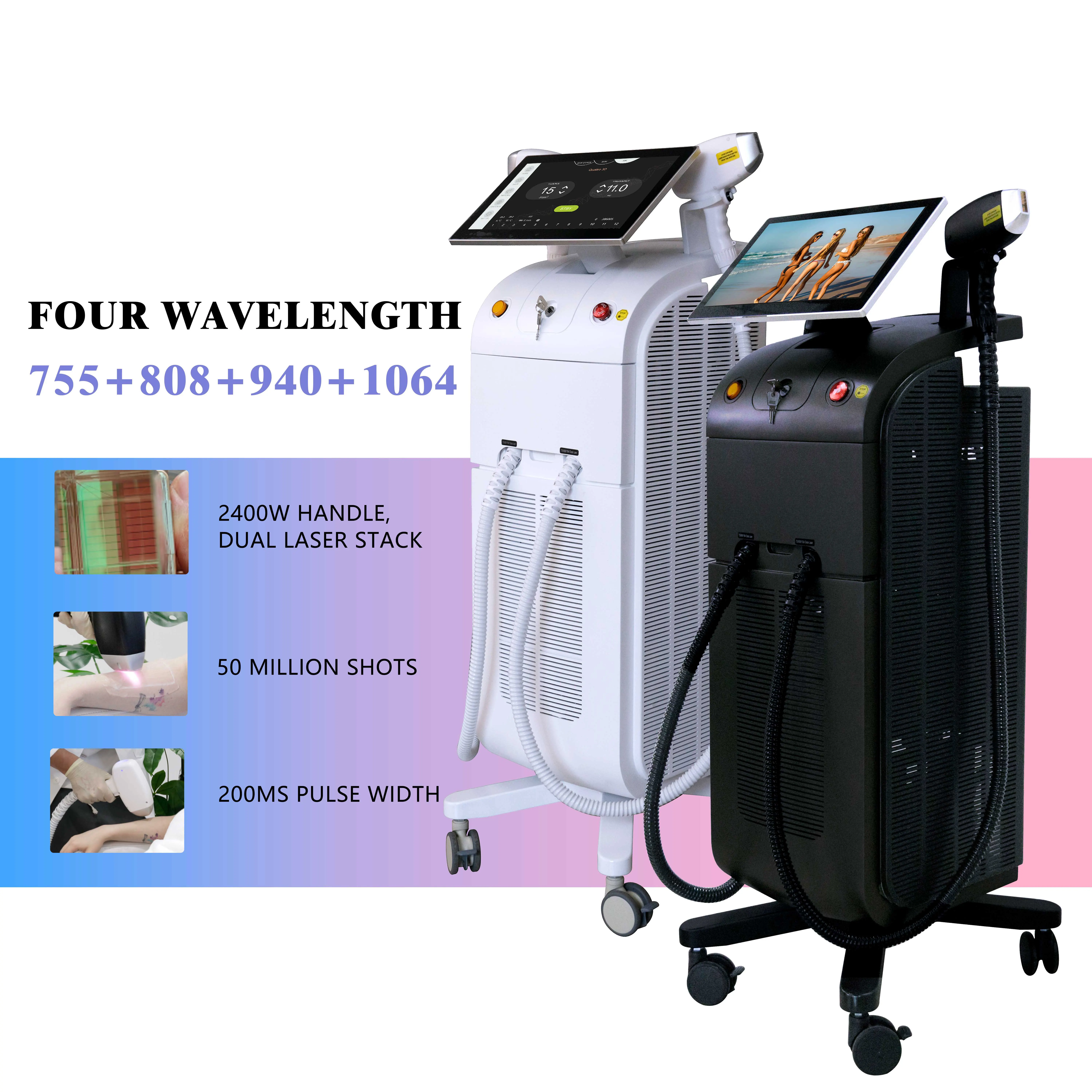 2023 made in germany Triple wave diode laser alexandrite hair removal portable diodo laser depilation 755 808 1064 machine