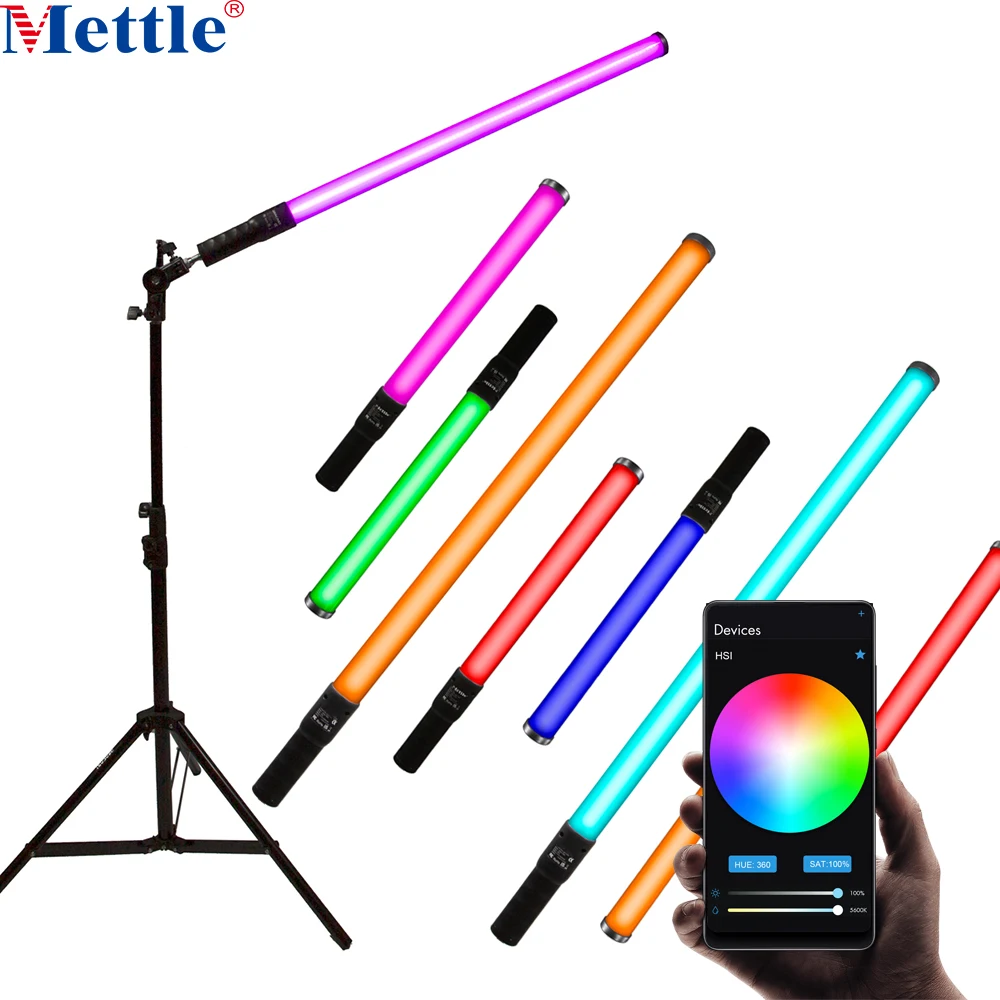 photographic handheld LED RGB light stick video tube App control with 10 Effect Scenes Mode