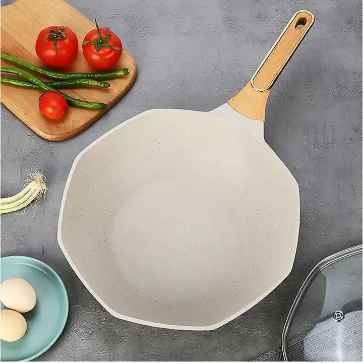Best-selling Household Maifan Frying Medical Stone Non Stick Pan Cooking Pans Non-Stick