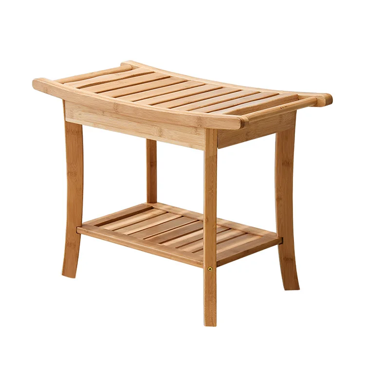 Бамбуковая душевая скамейка, сиденье, деревянная спа-ванночка, роскошный Органайзер, табурет с полкой для хранения, сидение, стул