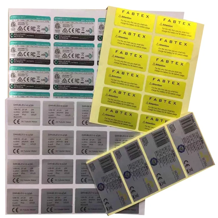 Wholesale Waterproof matte silver vinyl adhesive barcode label stickers CE electronic label printing for package stickers