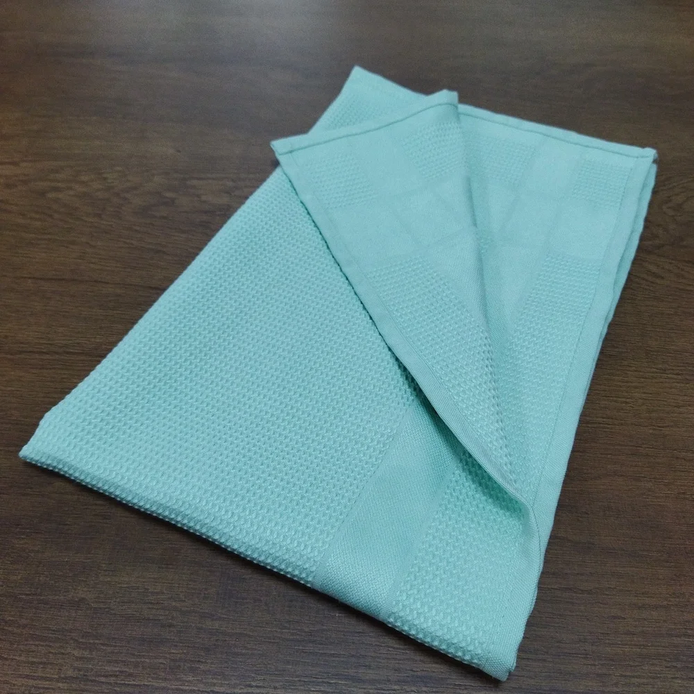 50X50Cm Microfiber Glass Towel Dish Clean Microfiber Cloth Custom Soft Microfiber Waffle Weave Kitchen Cloth