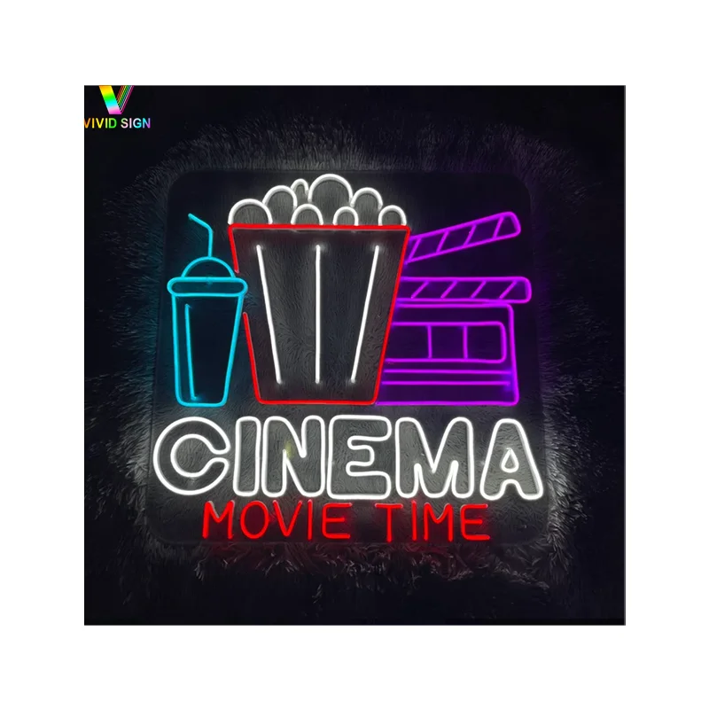 Drop shipping flexible remote silicone flex tira led  light tube lampe custom made cinema neon sign