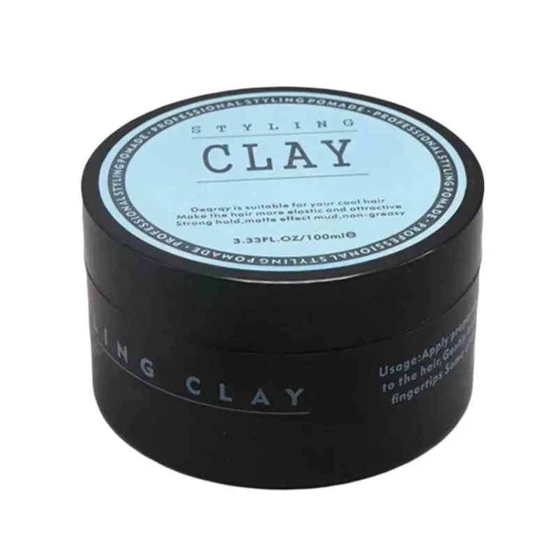 Mens Matt Finish Strong Hold Thickened Modern Hair Styling Clay Oil Base Hair Styling Mud Cream Wax