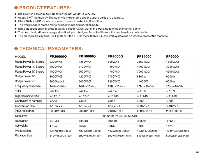 professional power amplifier FP1000