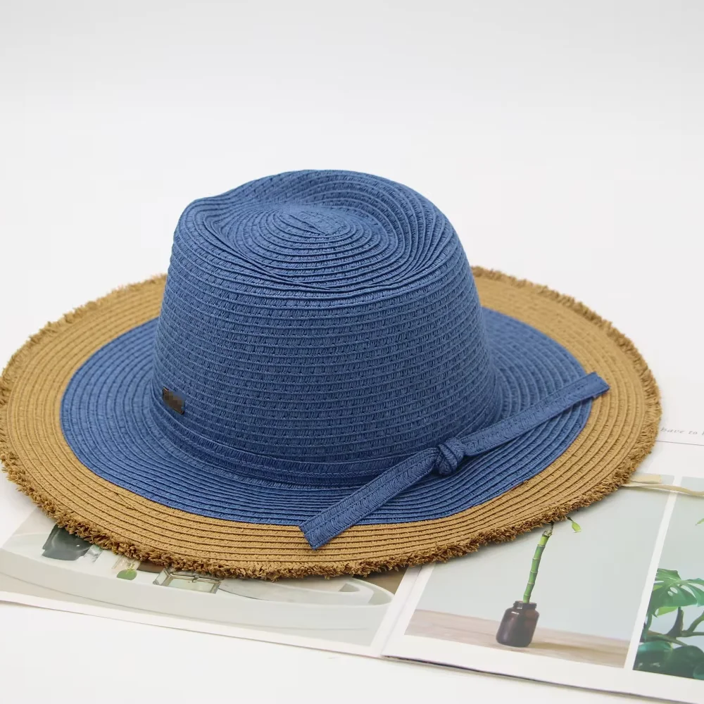 Упакованные бумажные плетеные соломенные шляпы для мужчин и женщин от китайского производителя