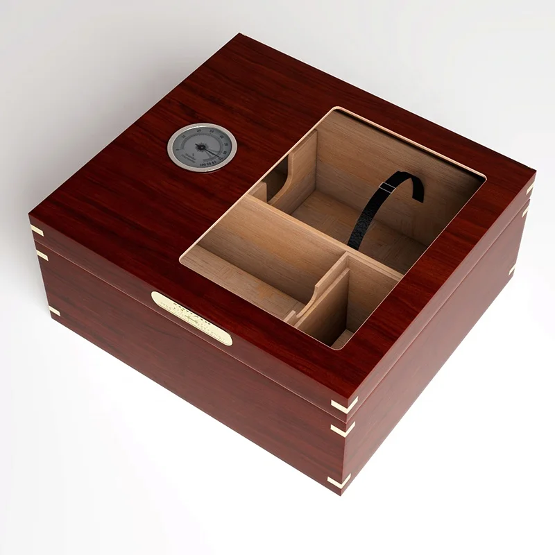 cedar wood wine cooler humidor elie bleu transparent glass top handcrafted cedar humidor with front digital hygrometer