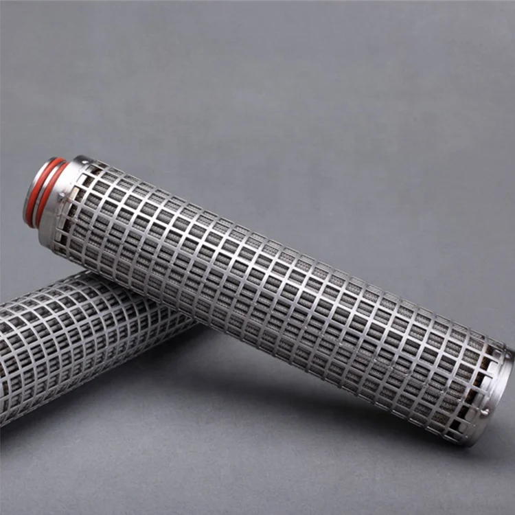 High temperature resistant filter cartridge stainless steel 304/316 mesh pleated filter for particles from liquid