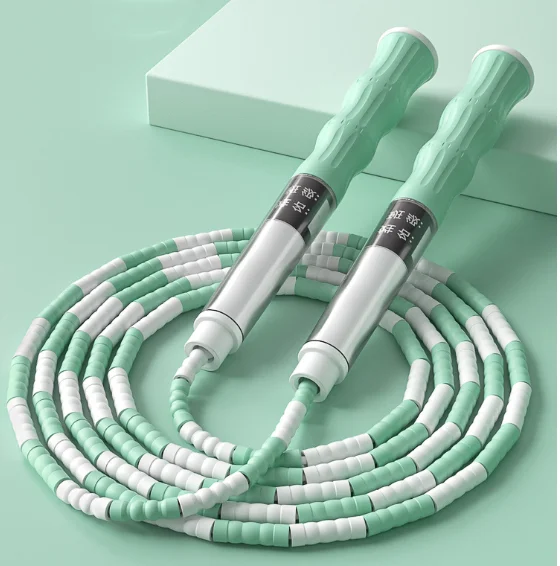 Smart Digital Counter PVC Jump Rope for Kids 3M Bamboo Skipping Rope with Custom Logo Heavy Plastic Jump Rope