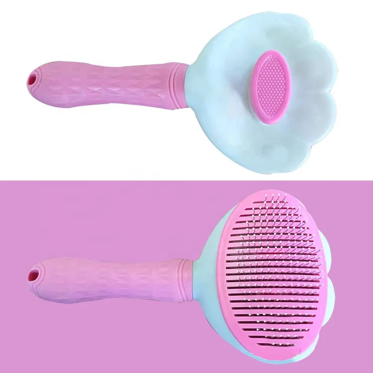 Pet Grooming Brush Self Cleaning Automatically Dog Cat Slicker Brush Remove Dog Hairs Pet Comb