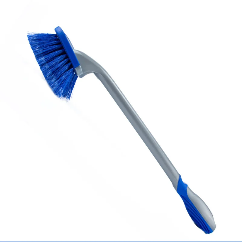 Car beauty maintenance cleaning steel ring brush car wash tool set wheel hub brush household blue long-handled tire brush