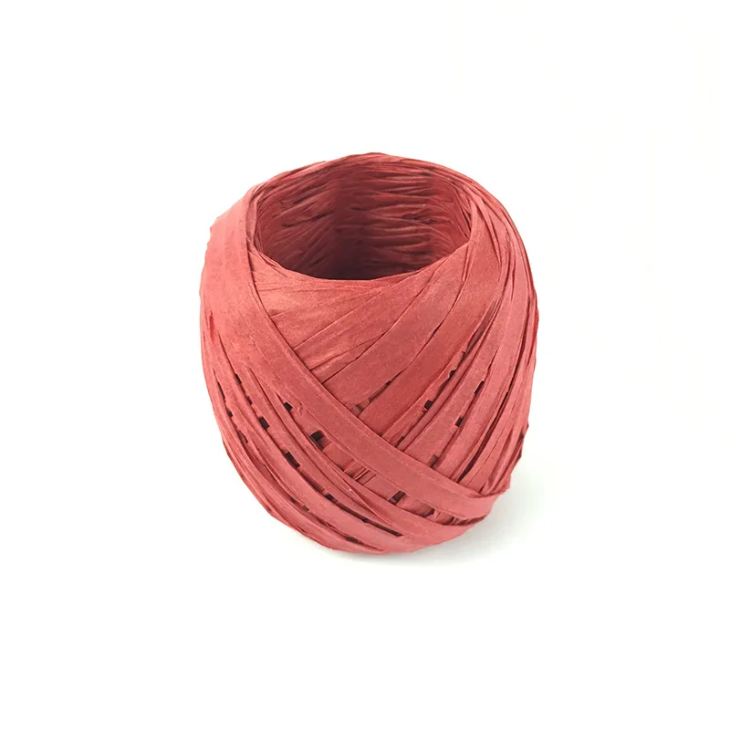 Red raffia paper rope football omelet paper roll