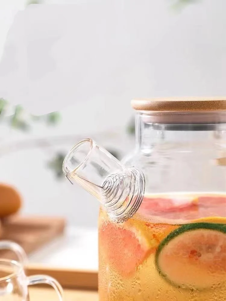 Heat Resistant Cooling Kettle Large Capacity Kettle For Teapot Water Cup High Temperature Resistant Teapot In Hammer Pattern