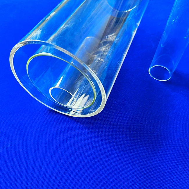 Customized Dimension 120mm OD 100MM OD Sight Flange Used Quartz Glass Tube Pipes for Lab Sight Glass
