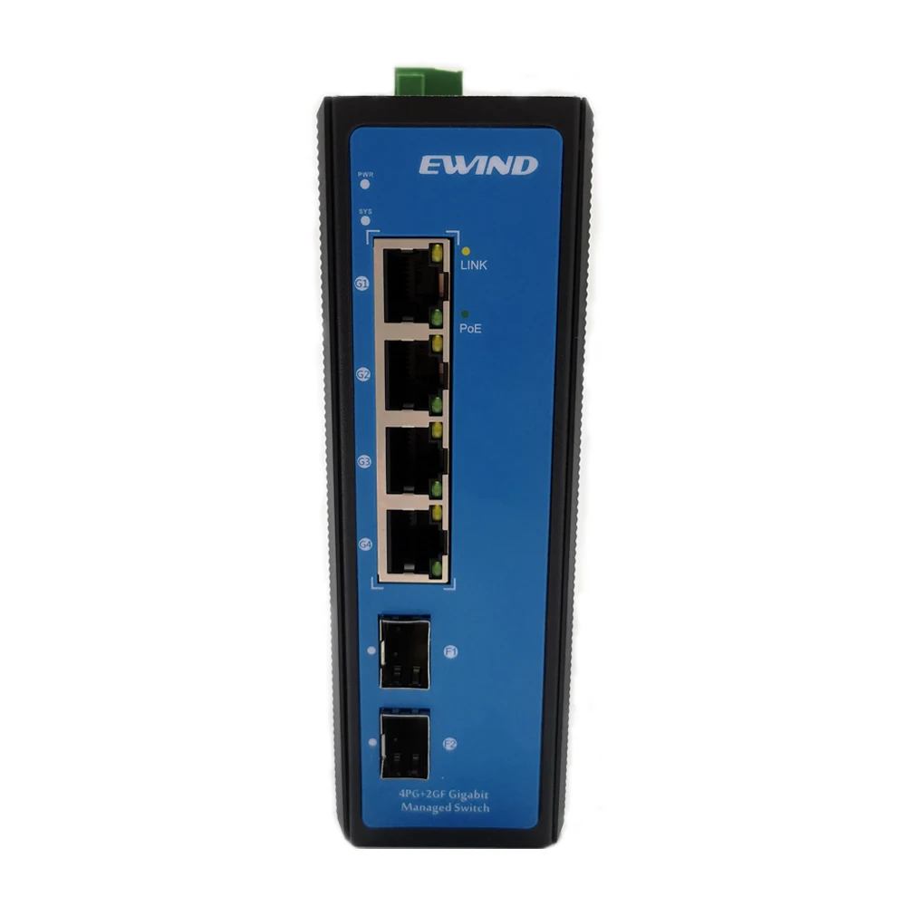 Ewind EW-IS3806M  ethernet switch 4 port manufacturer gigabit 2SFP Managed Industrial Switch