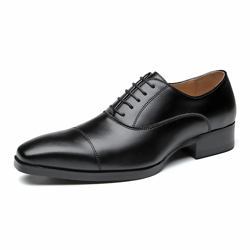 Genuine leather casual leather hand made shoes for men dress shoes & oxford office work shoes