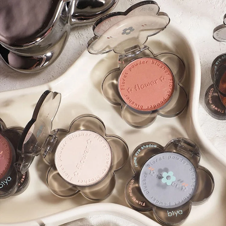 Wholesale 3 Shades Blusher Cream 2023 New Arrival Flower Shape Makeup Pretty Waterproof High Coverage Concealer Blush