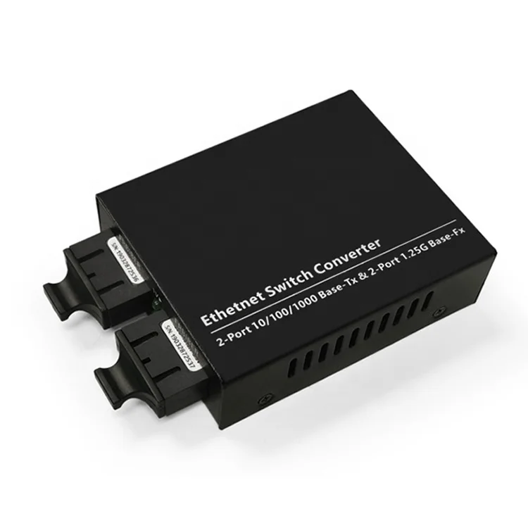 
10/100/1000m fiber media converter rg45 2port optical to ethernet media converter 