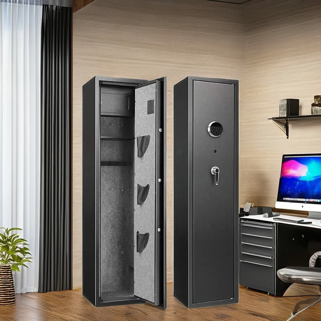 Manufacturer Wholesale Custom Biometric Fingerprint Lock Large Metal Storage Cabinets Gun Safes Electronic Hotels safe box
