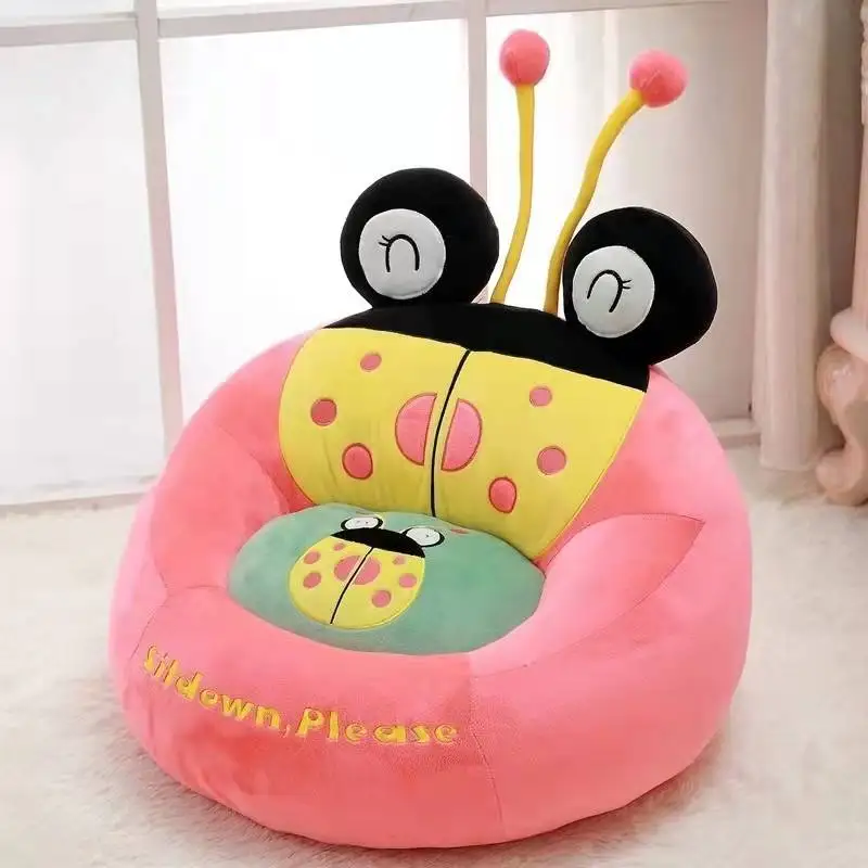 Custom kids fluffy toy living room sofa chair lazy stuffed animal bean bag