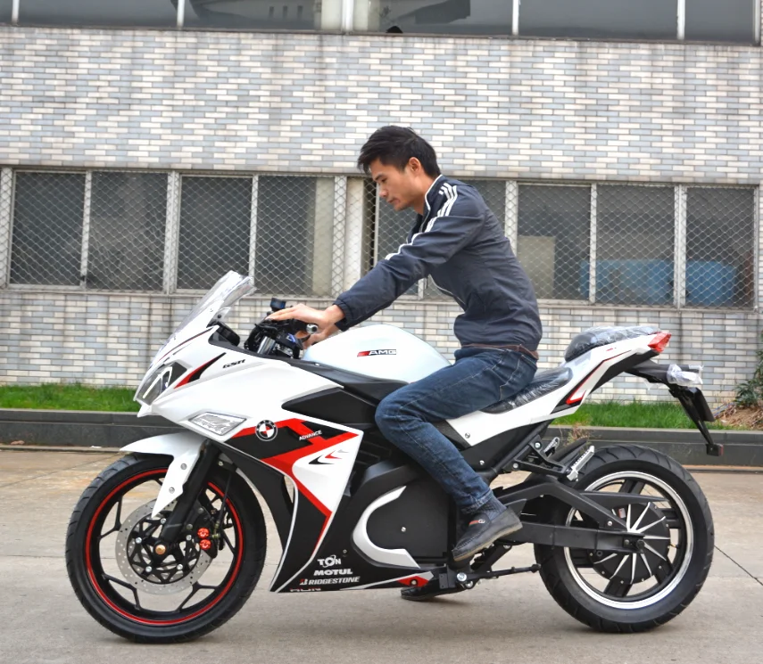 2022 New update design 72v 3000w big wheel bike electric lithium motorcycle for Adult sale