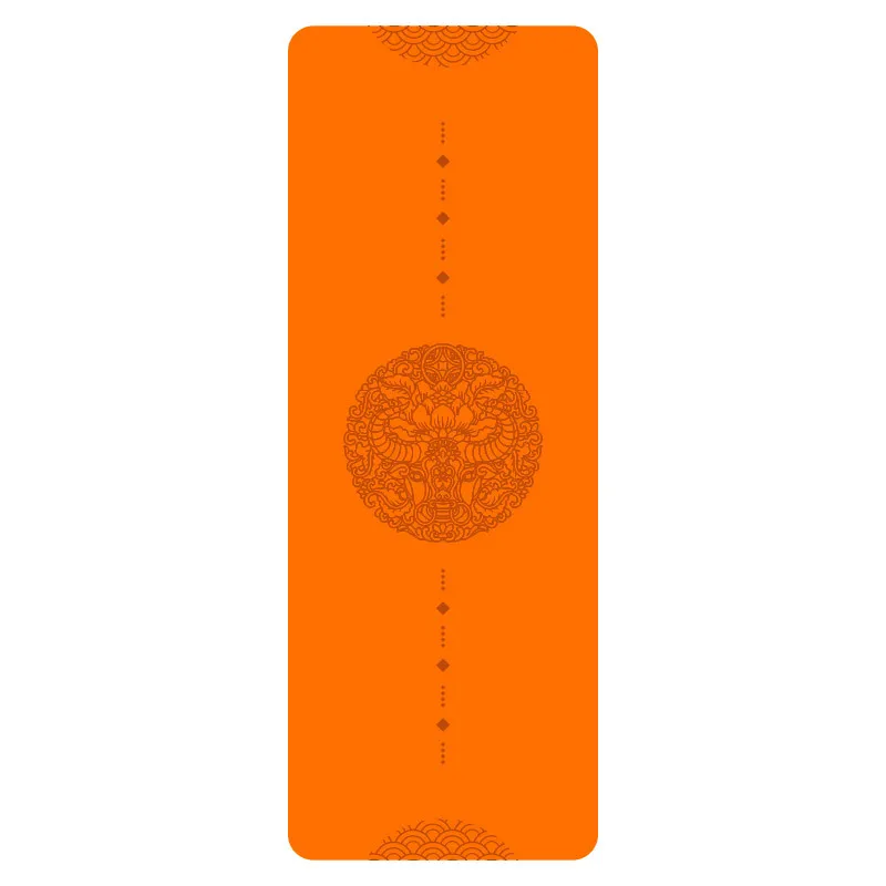 Chinese Zodiac Cattle Custom Logo Vegan PU Rubber Yoga Mat Laser Engraved Custom Printed GYM  Plain Rubber Yoga Mat