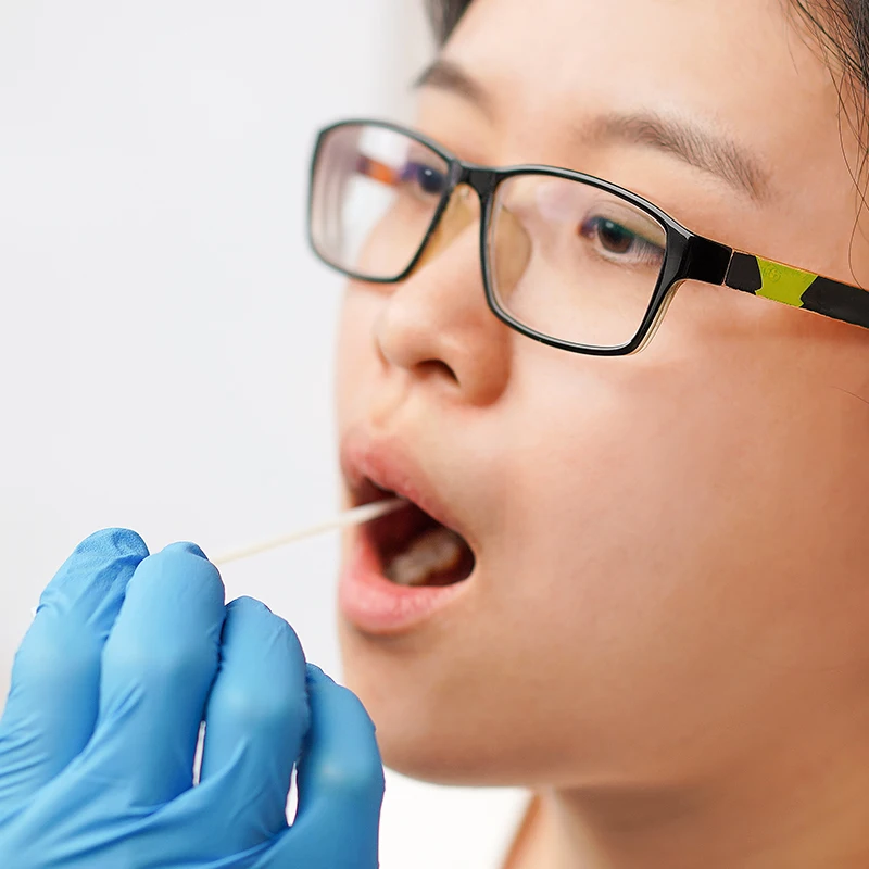 Nylon DNA Specimen Collection Swab Stick Kit Steril Disposable Medical Sampling Swab Flocked Throat Vtm Swab