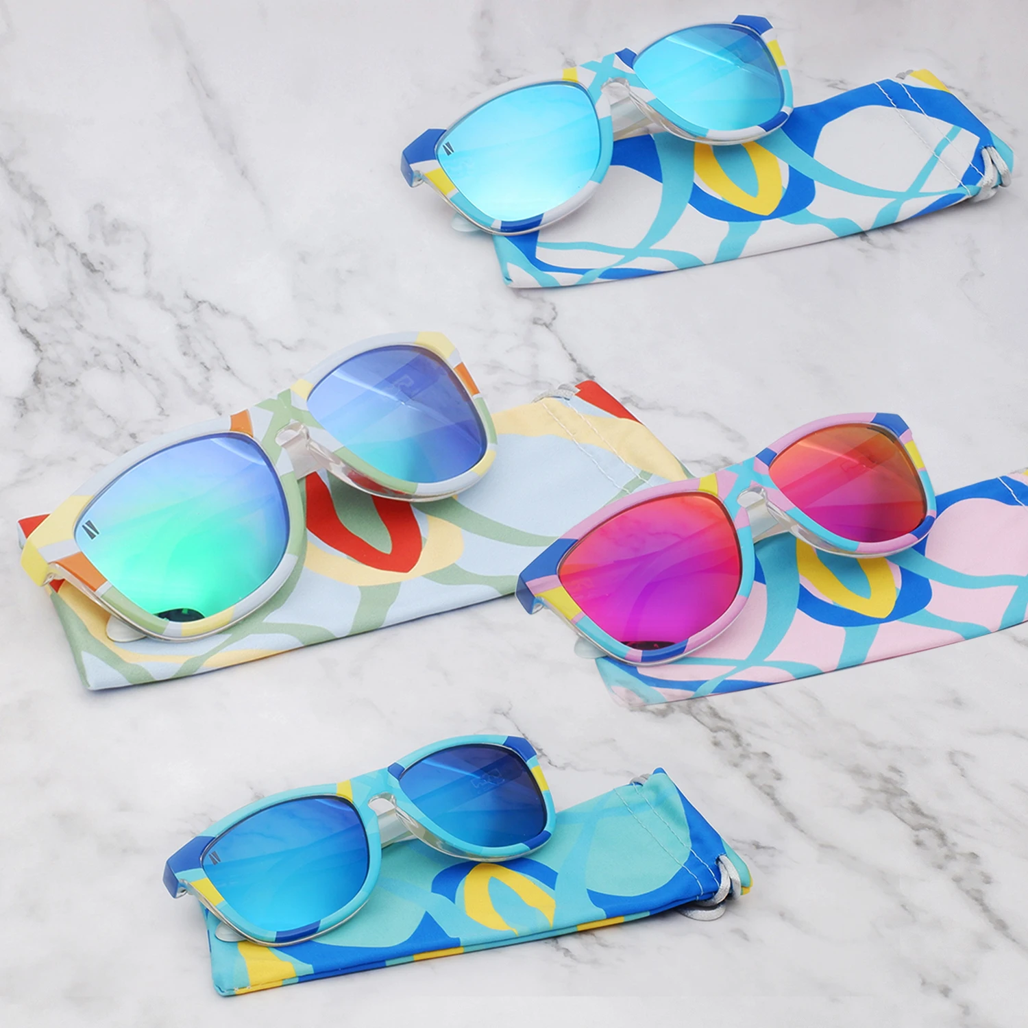 Custom printed sunglasses UV400 trendy driving running sports shades polarized sunglasses