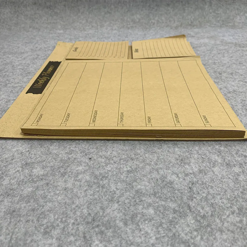 Promotional Customizable Printing Eco Friendly Stationery Paper A5 A4 A6 Size To Do List Weekly planner Notepad