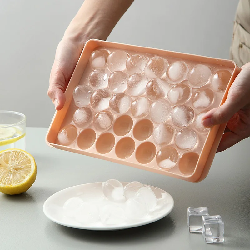 Kitchen Plastic Molds Ice Tray Round Ball Ice Cube Makers DIY Ice Cube Mould for Home Bar Party