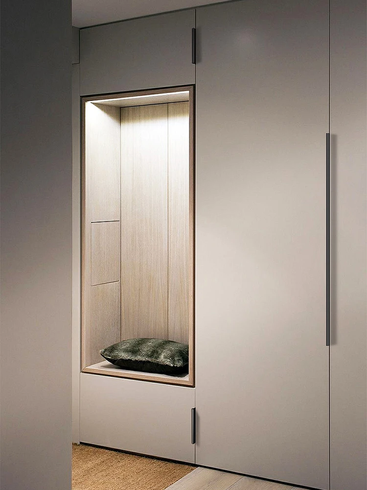 Wholesale Black Curved Metal F Shape Aluminum Profile Hidden Handle For Furniture Kitchen Wardrobe Cupboards