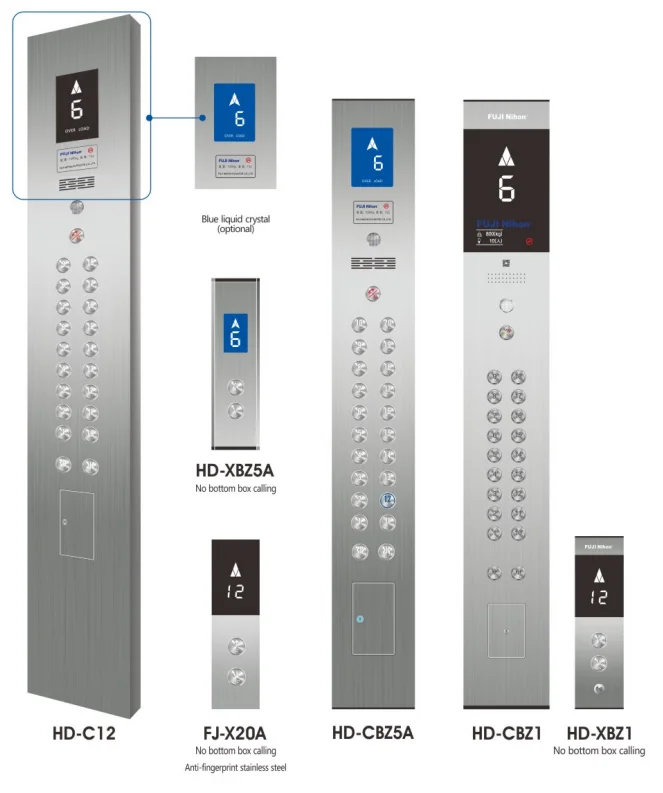FUJI brand office building residential Hotel 8 Persons 13 persons golden decoration Passenger Elevator