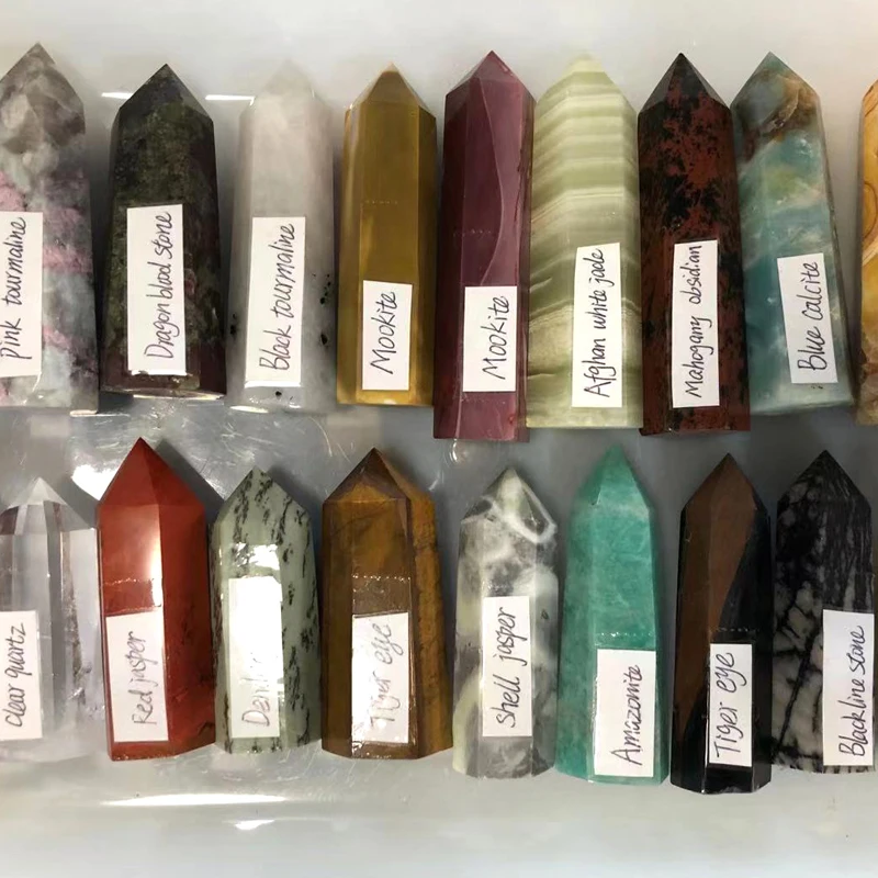 Wholesale  gemstone healing point 5-7cm  mixed crystal tower for beginner