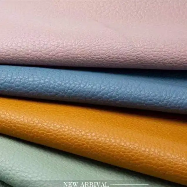 CHEAP PRICE  LITCHI EMBOSS PVC REXINE LEATHER FOR SOFA MAKING
