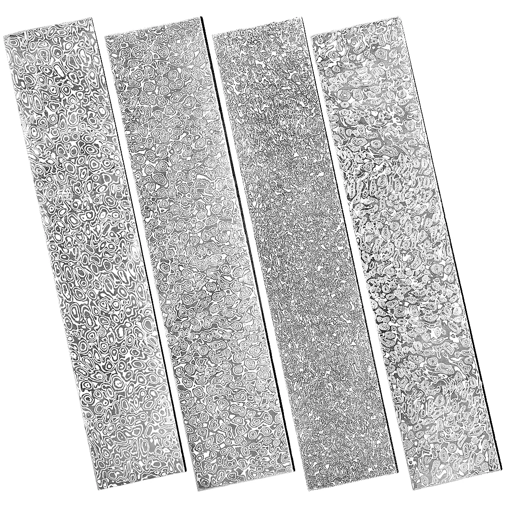 Custom Size Handmade Vg10 67 Layers Damascus Steel Billet 60HRC 2-5mm damascus billets For Making Damascus Steel Knife
