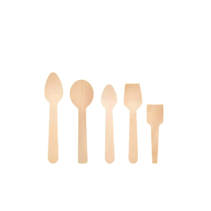 Eco-friendly Biodegradable Disposable Factory Price Wooden Spoon with OPP Bag