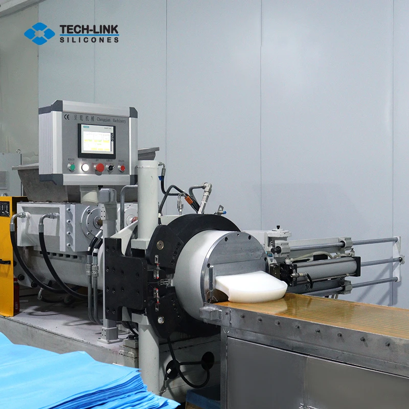 LFGB  Food Grade Hardness70 Shore A HTV Fumed Silicone Rubber For Extrusion Product And Compression Molding Parts